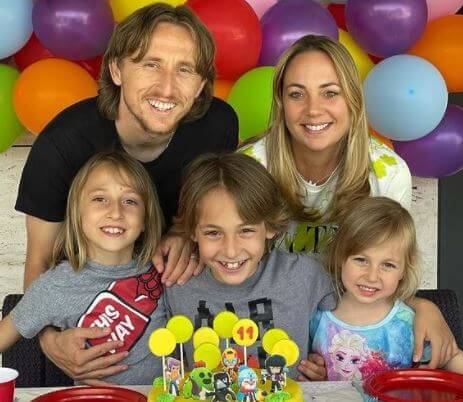 Vanja Bosnic with her husband Luka Modric and children.
